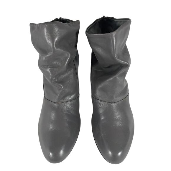 NINE WEST! BAILEY TAUPE BROWN GENUINE LEATHER, BACK HEEL ZIPPER BOOTS! SZ 9.5M - Picture 3 of 9
